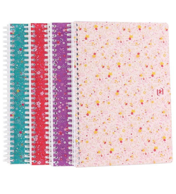 Oxford Notesbog - Floral - Kvadreret - B  - Assorteret