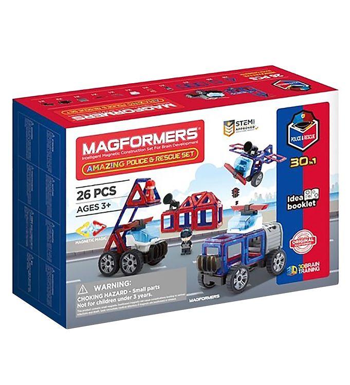Magformers Amazing Police And Rescue Sæt -   Dele