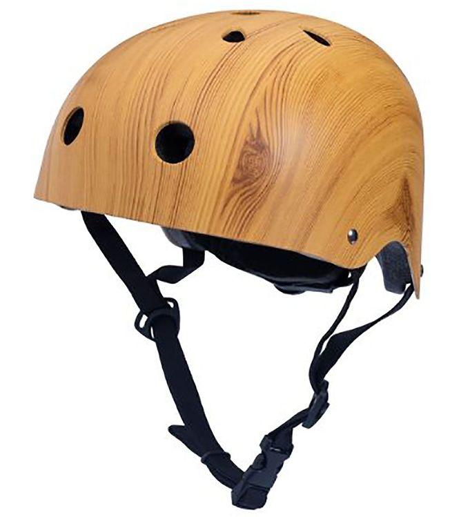 Coconuts Cykelhjelm i Trælook - Beige/Brun Tilbud!
