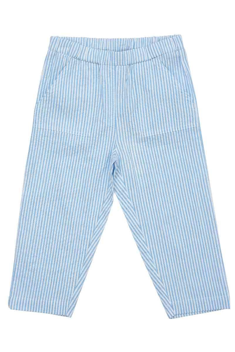 Copenhagen Colors Pants - Sky Blue Cream Stripe -   Cm