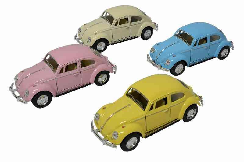 Magni Klassisk Beetle I Pastelfarver Pull Back - Lyserød