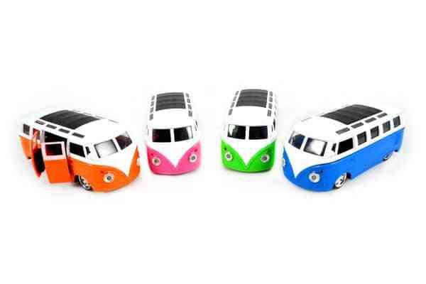 Magni Klassisk Vw Bus Med Lyd  Lys   Pull Back - Orange  Pink  Grøn   Blå - Orange