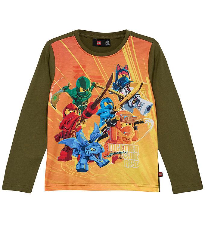 Lego Ninjago Bluse Lwtano - Mørk Khaki Print