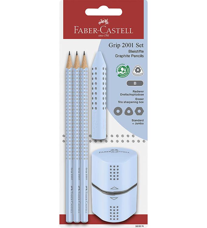 Faber-Castell Blyantsæt Grip - 5 Dele - Sky Blue tilbud!