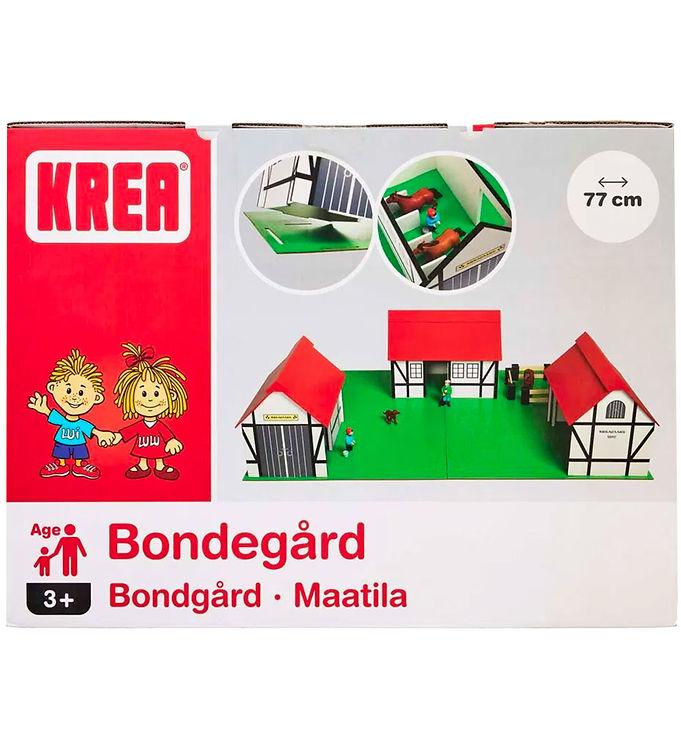 Krea Bondegård - Træ -  X  Cm - Hvid Rød