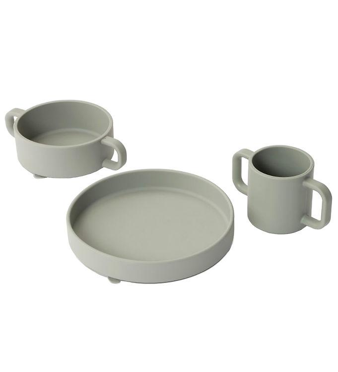 Everleigh   Me Spisesæt - Silikone -   Dele - Charcoal