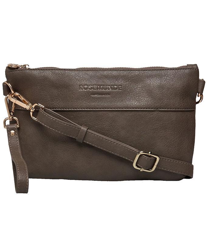 Rosemund Clutch - Taupe Brun med Guld Detaljer