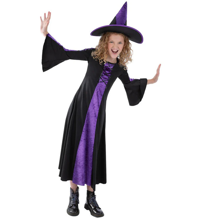 Smiffys Udklædning - Bewitched - Lilla Sort