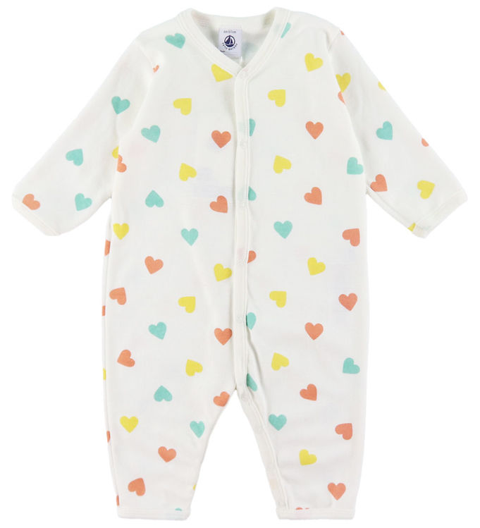 Petit Bateau Natdragt - Marshmallow M  Hjerter