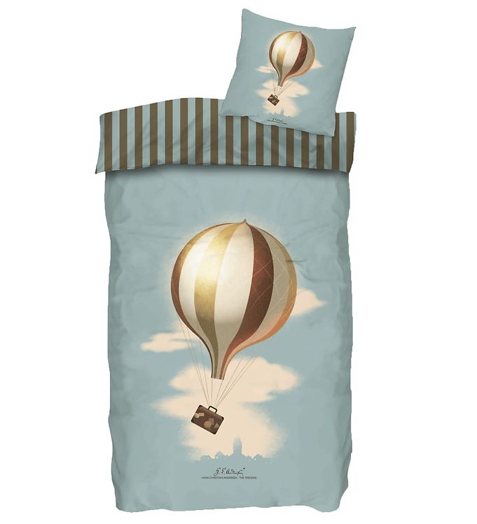 H C  Andersen Sengetøj - Luftballon - Voksen - At Rejse Er At Le