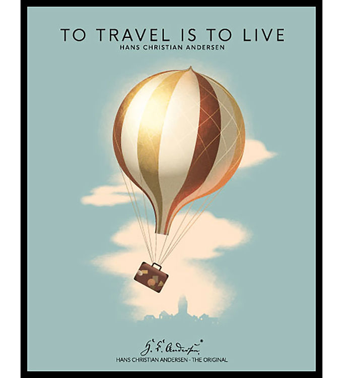 H C  Andersen Plakat I Ramme - To Travel -  X Cm - Blå