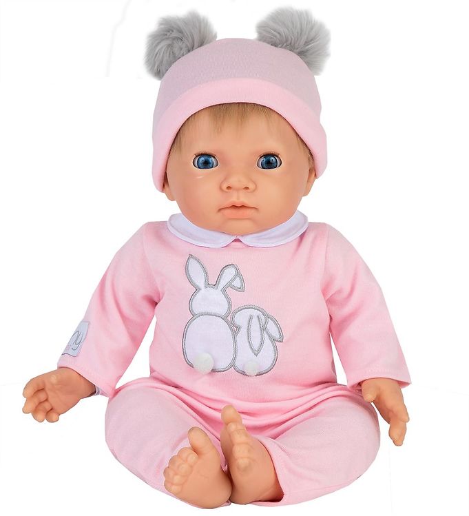 Tiny Treasures Dukke M  Blond Hår - Pink Pom Pom