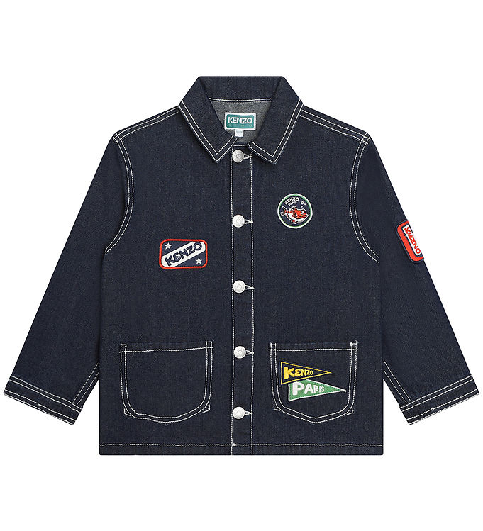 Kenzo Denimjakke - Raw Denim M  Patches
