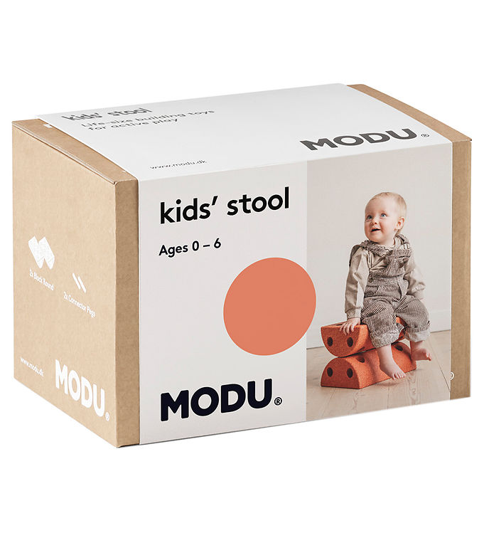 Modu Børneskammel -   Dele - Burnt Orange Dusty Green
