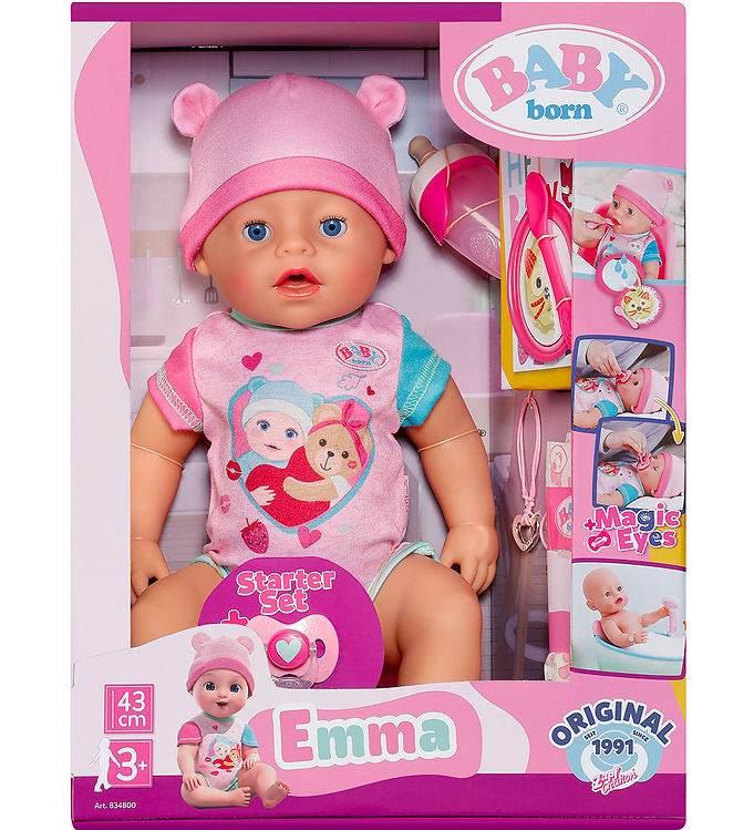 Baby Born Dukke - Emma -   Cm -   Funktioner