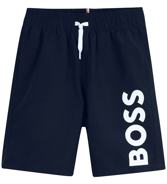 Boss Badeshorts - Navy M  Hvid