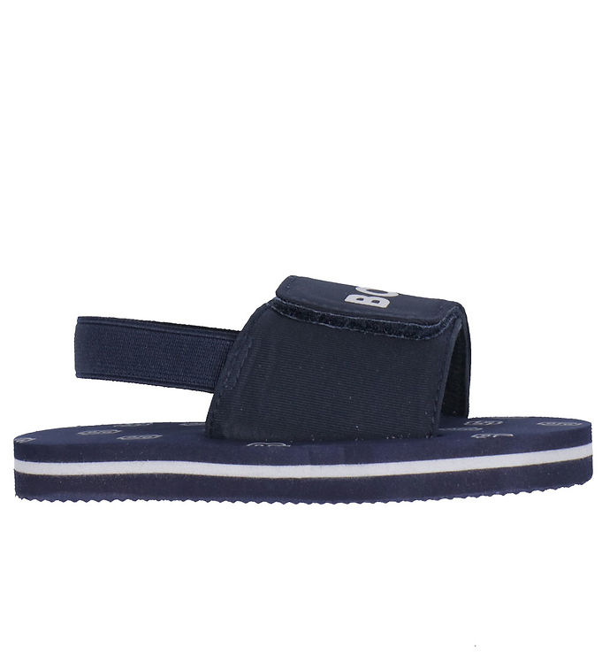 Boss Badesandaler - Navy Hvid