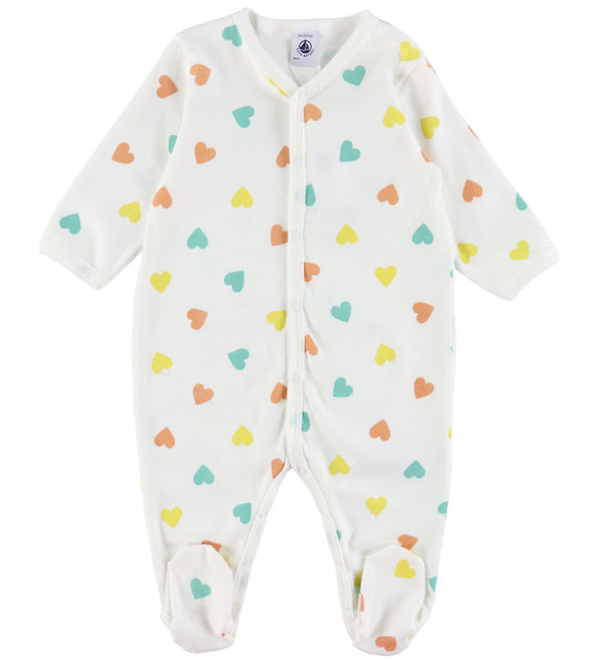 Petit Bateau Natdragt - Marshmallow M  Hjerter