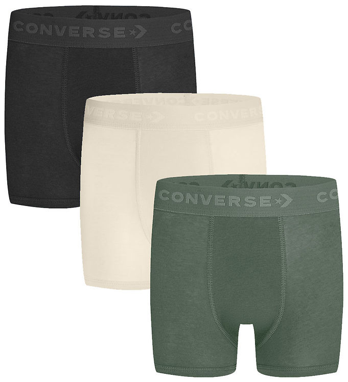 Converse Boxershorts -  -pak - Sort Hvid Armygrøn