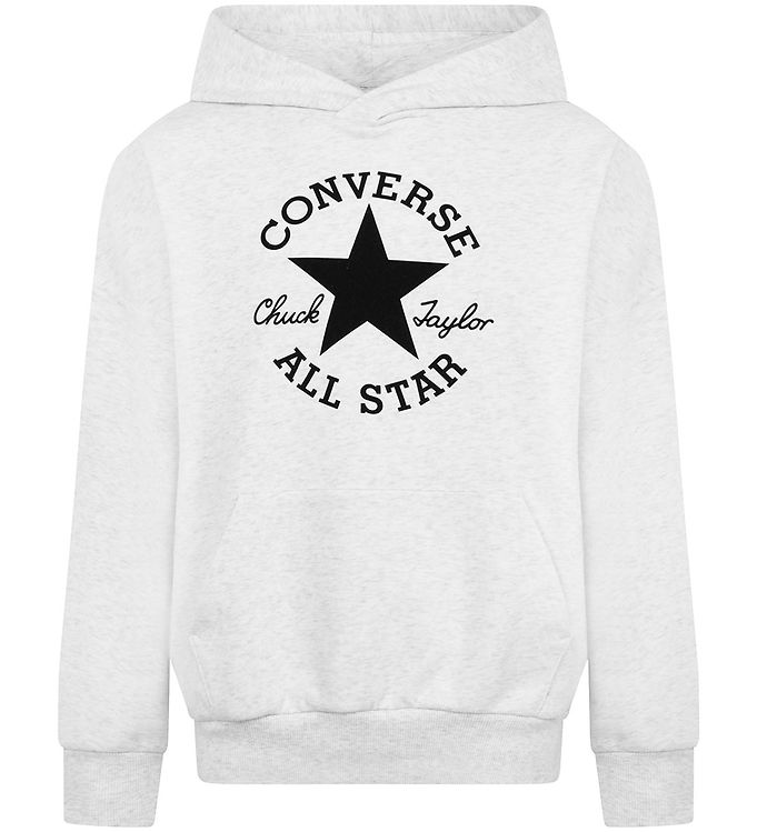 Converse Hættetrøje - Birch Heather M  Logo