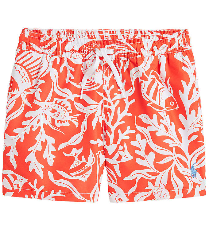 Polo Ralph Lauren Badeshorts - Travler - Orange Hvid