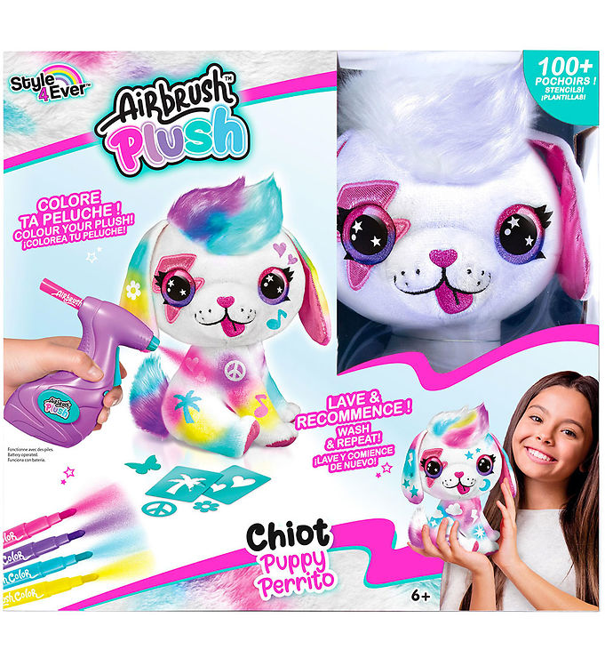 Airbrush Plush Bamse - Dyi Hund