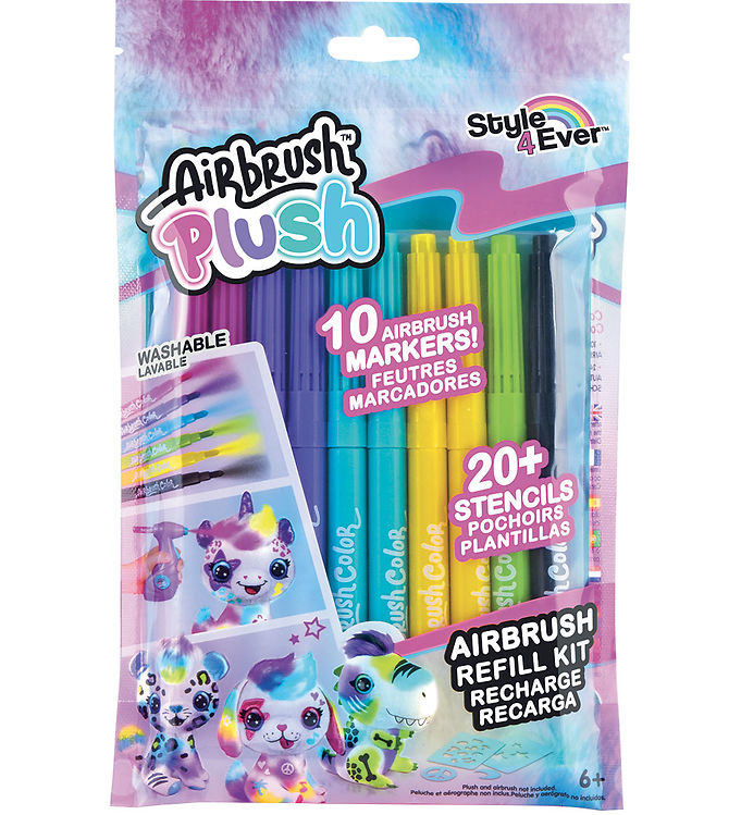 Airbrush Plush Farvesæt - Refill Kit -   Stk