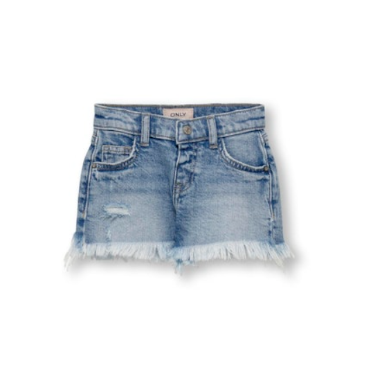 Only Mini Robyn Vintage Denim Shorts - Light Blue Denim -   Cm