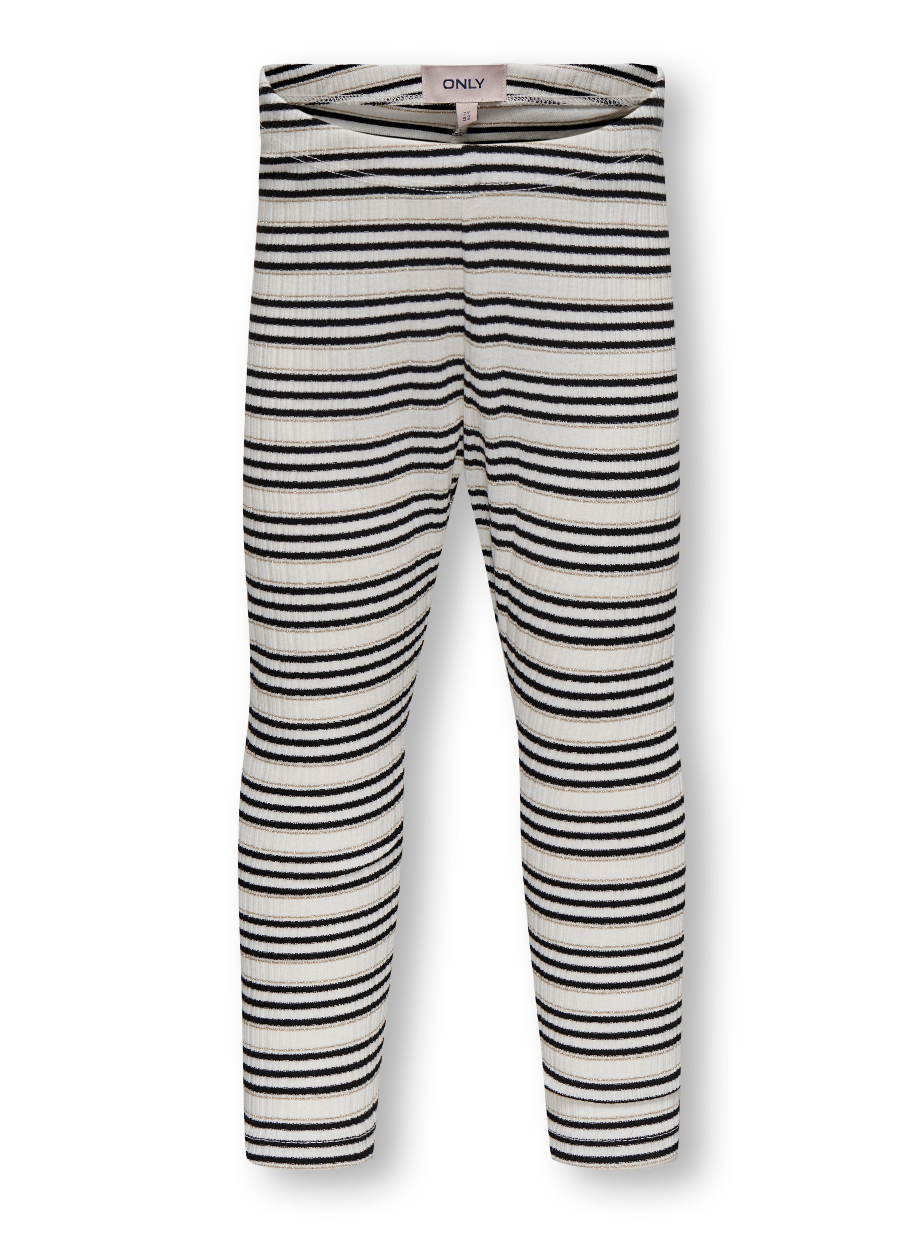 Only Mini Cecilia Glitter Leggings - Cloud Dancer -   Cm