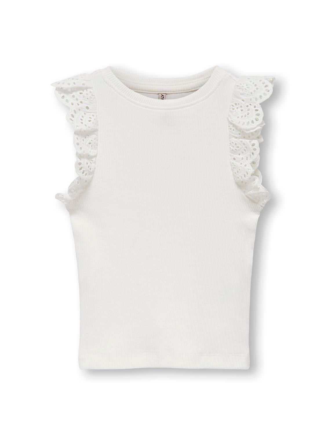 Only Mini Drea S S Top - Cloud Dancer -   Cm
