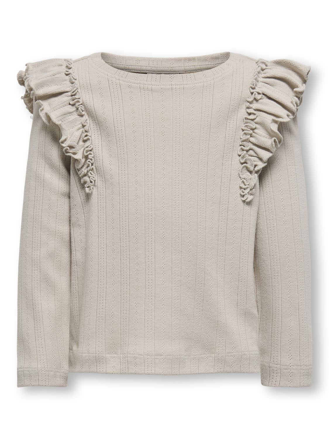 Only Mini Alice Life Frill Top - Silver Gray -   Cm