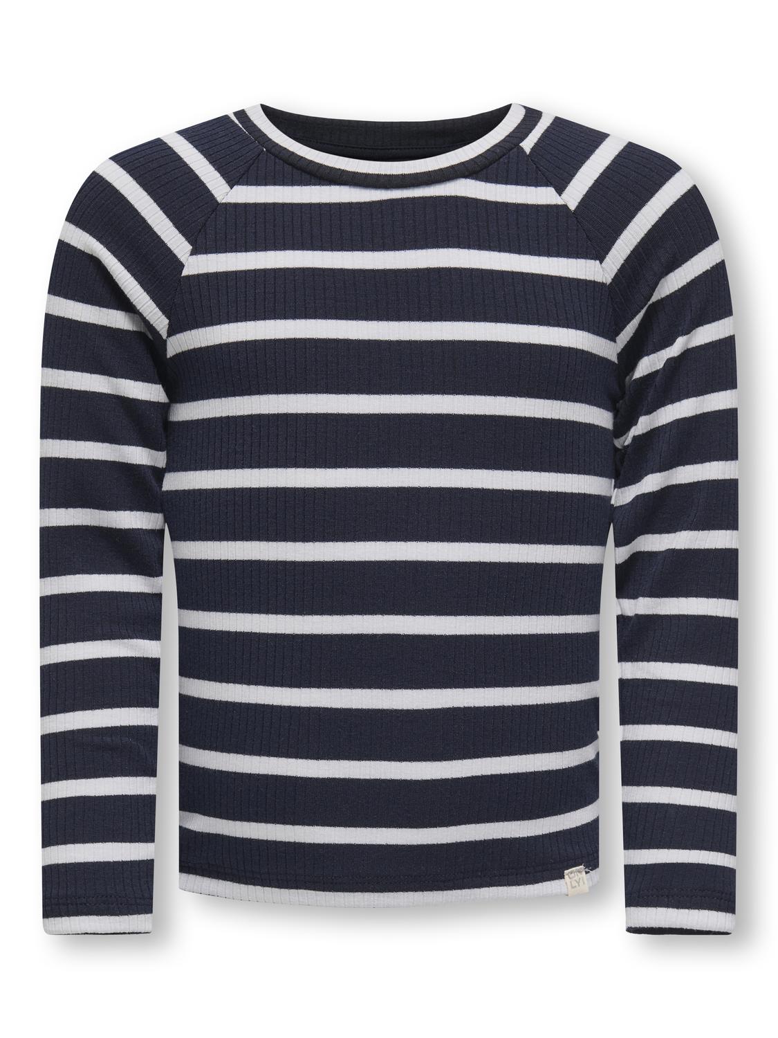 Only Mini Sadie Stripe Top - Navy Blazer -   Cm