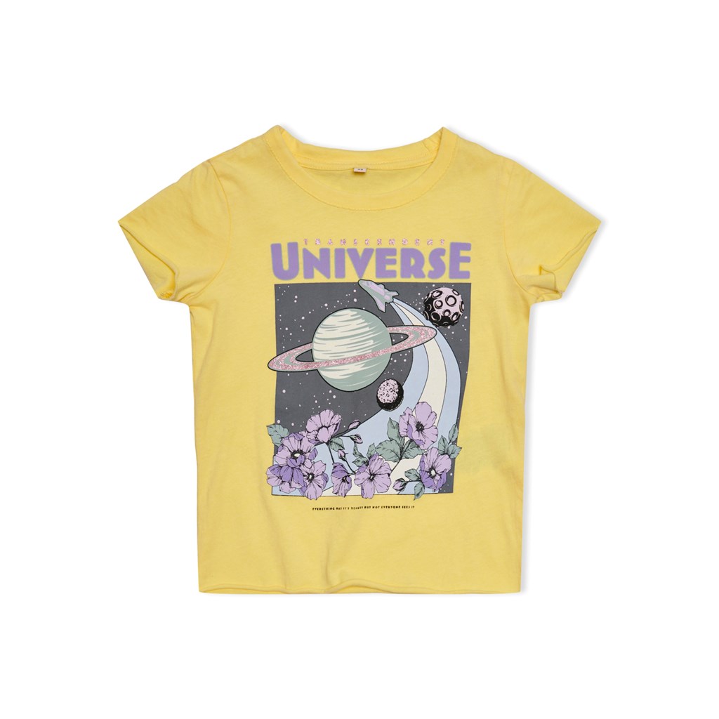 Only Kids Kortærmet T-shirt Lucy Lemon Drop