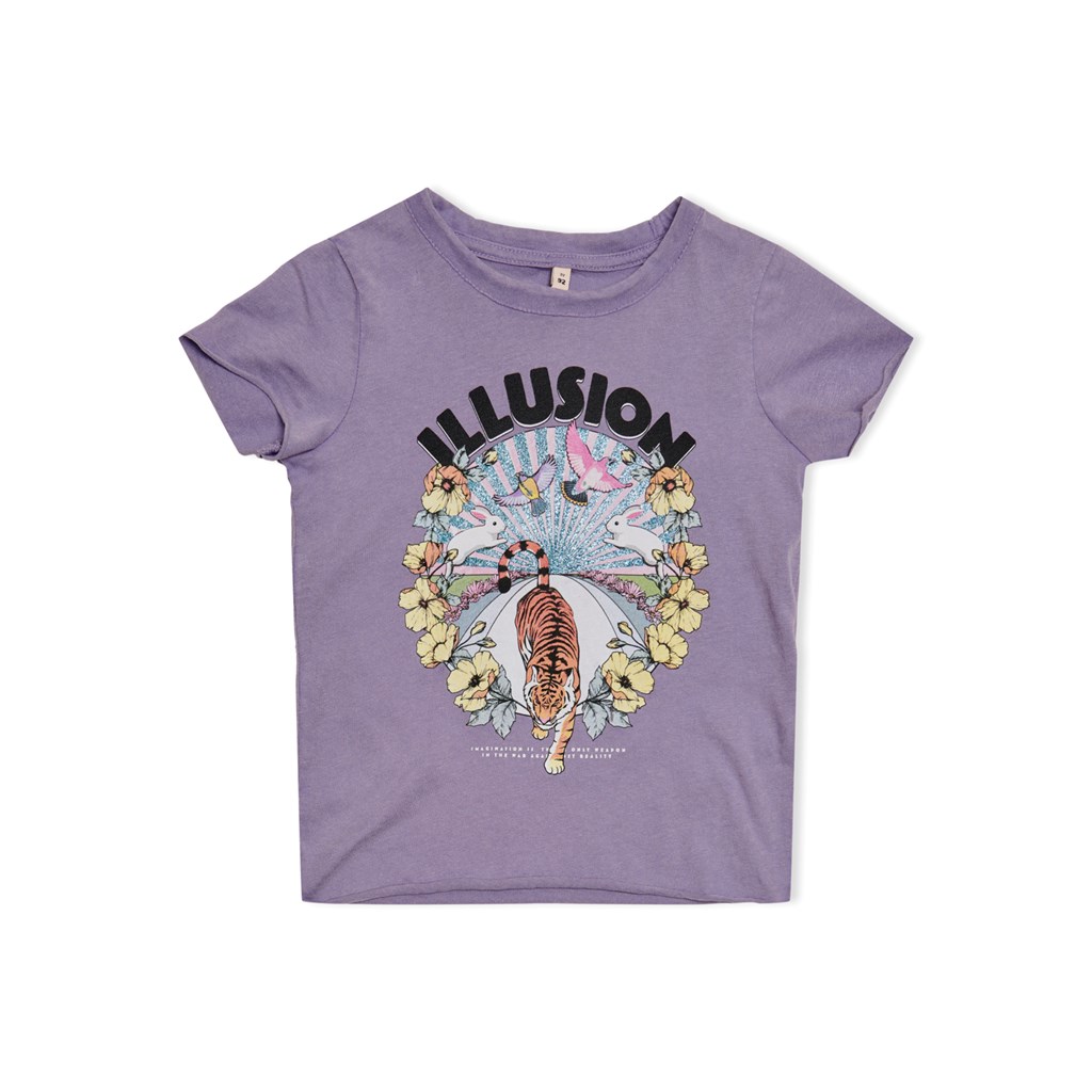 Only Kids Kortærmet T-shirt Lucy Chalk Violet