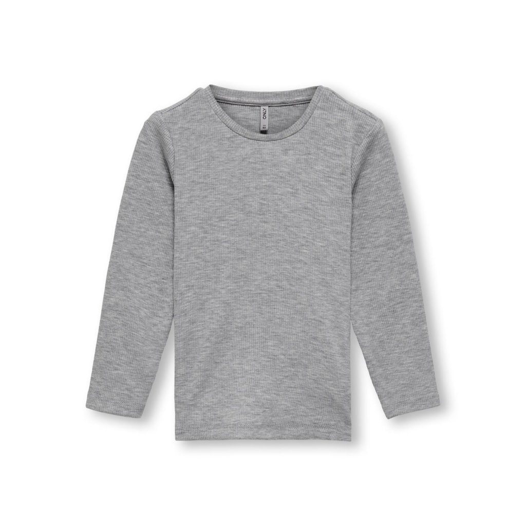 Only Kids Langærmet Bluse Clean Light Grey Melange