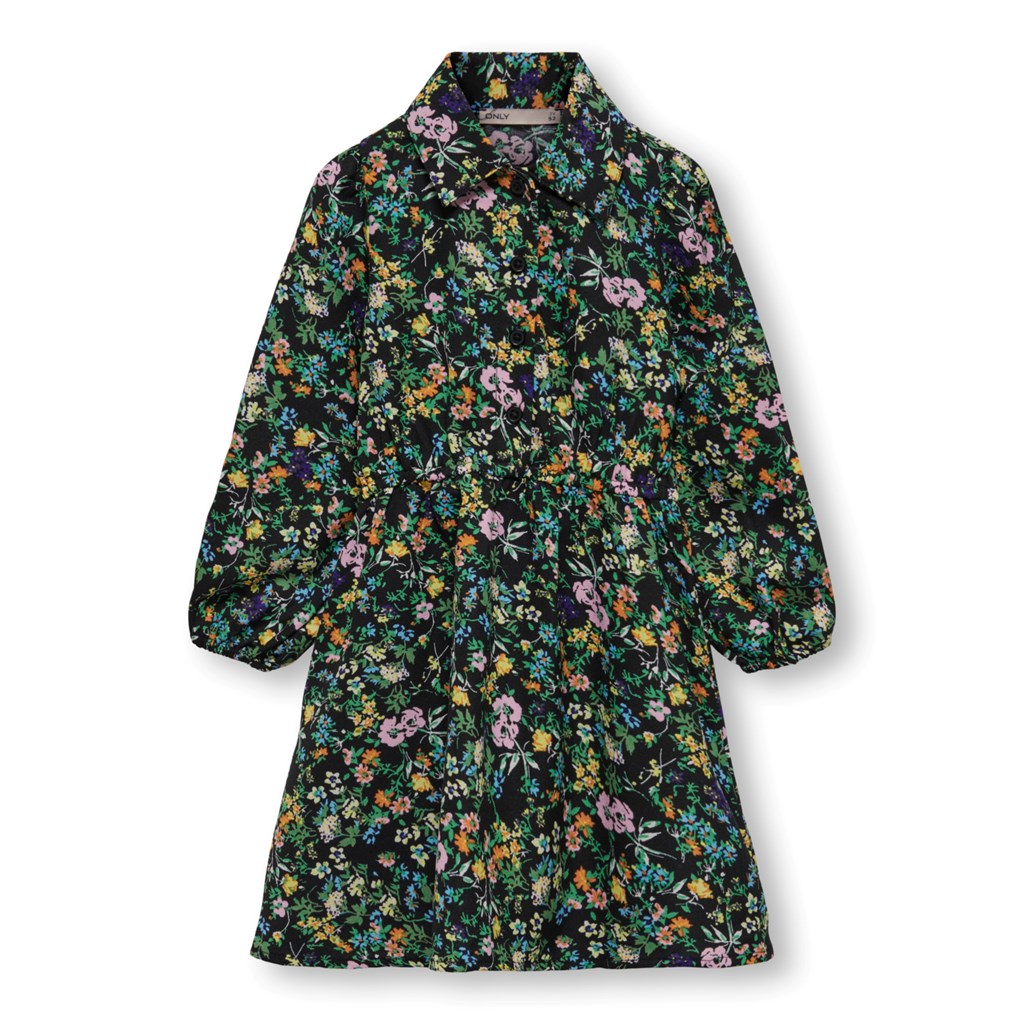 Only Kids Kjole Lino Black Floral