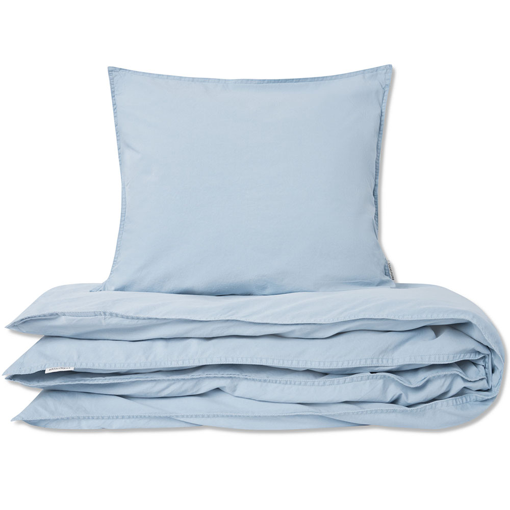 Organic Dusty Blue Sengetøj  Baby
