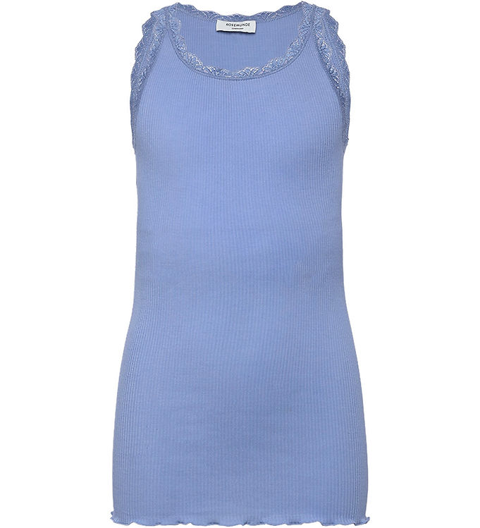 Rosemund Top - Lang - Rib - Balta - Blue Heaven M  Blonder