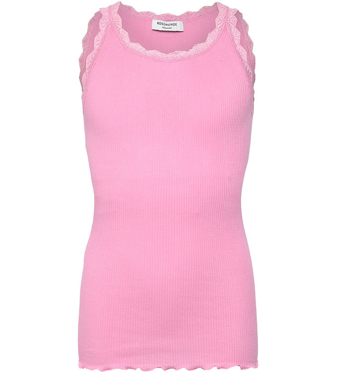 Rosemund Top - Lang - Rib - Balta - Prism Pink M  Blonder