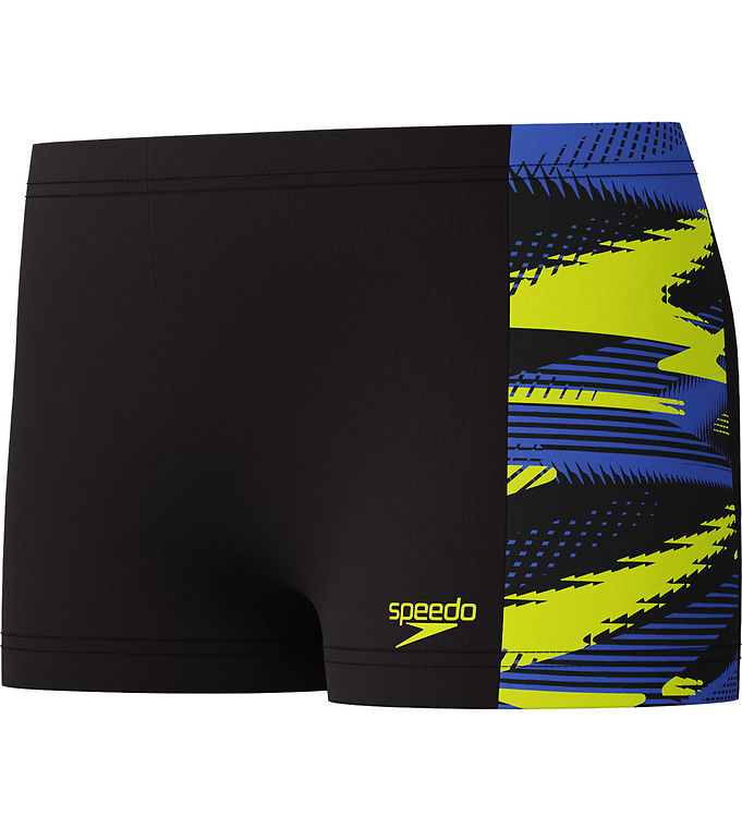 Speedo Badebukser - Hyperboom Panel - Sort M  Gul Blå