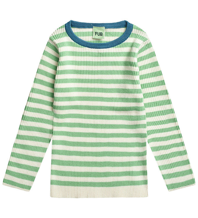 Fub Bluse - Rib - Ecru Emerald