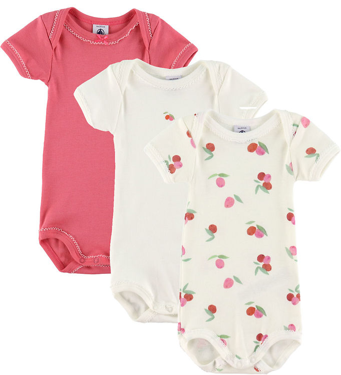 Petit Bateau Bodyer K æ -  -pak - Hvid Rosa