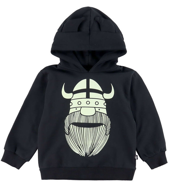 Danafæ Hættetrøje - Danewarrior - Black Erik - Glow In The Dark