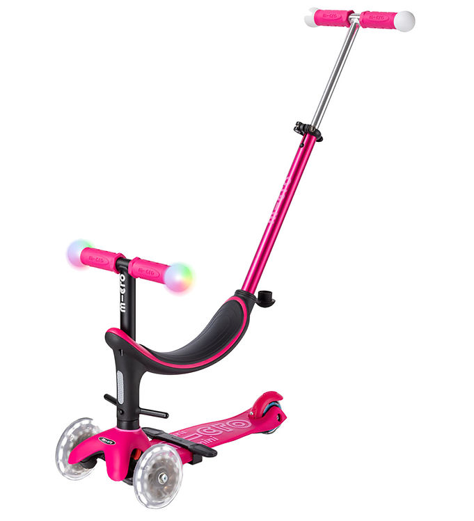 Micro Løbehjul - Mini Grow Deluxe Magic Led - Pink