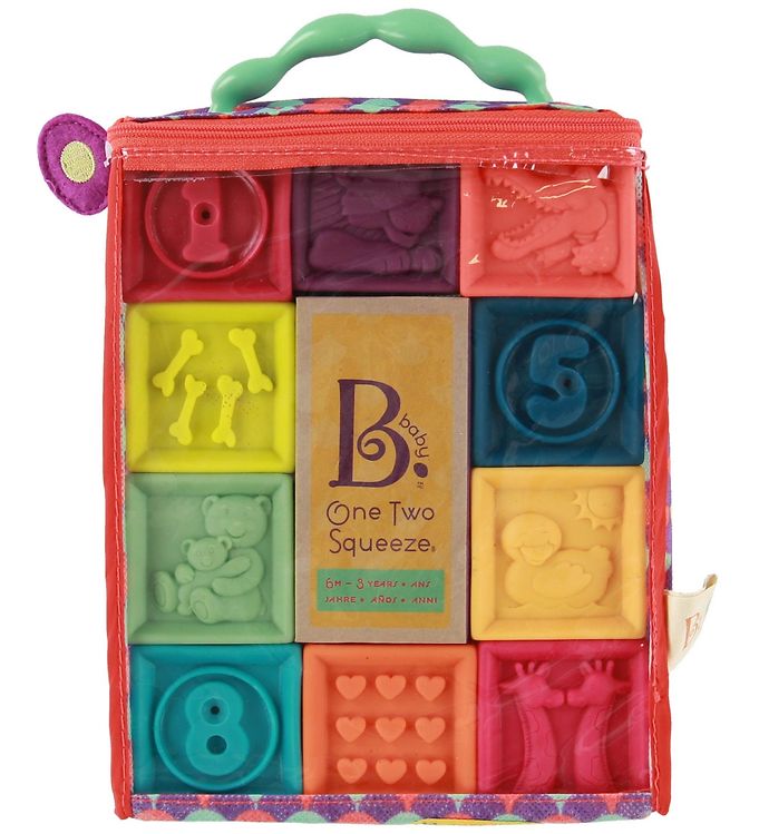 B  Toys Bløde Klodser - One Two Squeeze - Multifarvet