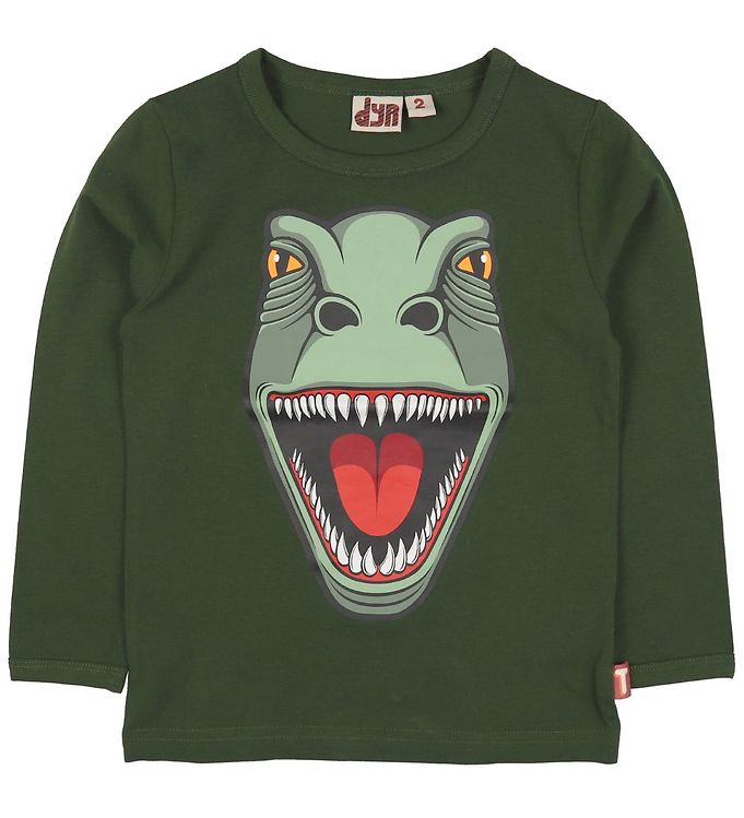 Dyr Bluse - Dyrroar - Grøn M  Dinosaurus