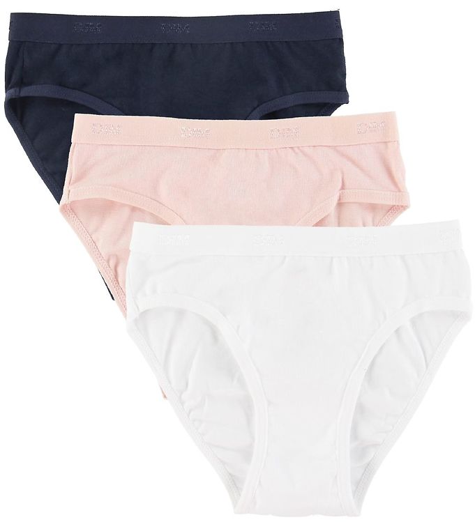 Dim Trusser -  -pak - Hvid Navy Rosa