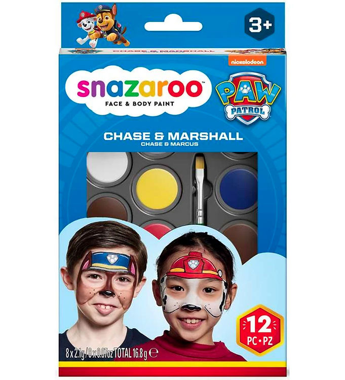 Snazaroo Ansigtsmaling -   Farver - Paw Patrol Chase   Marshall