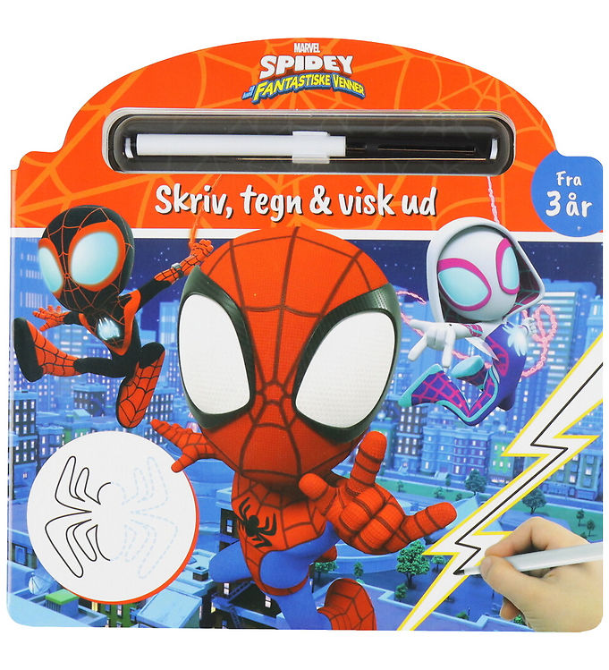 Alvilda Aktivitetsbog - Marvel Spidey - Skriv  Tegn   Visk Ud